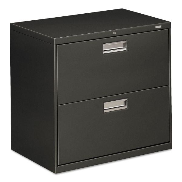 HON672LS HON 600 Series Two-Drawer Lateral File, Letter/Legal/A4, 30w x 19-1/4d, Charcoal