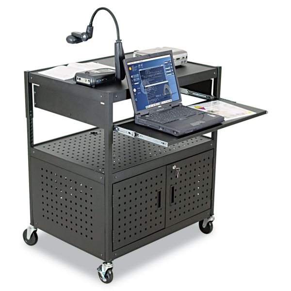 BLT27565 BALT Height-Adjustable FDB AV Cart, Steel, 32-1/4w x 24-1/4d x 31 to 39h, Black