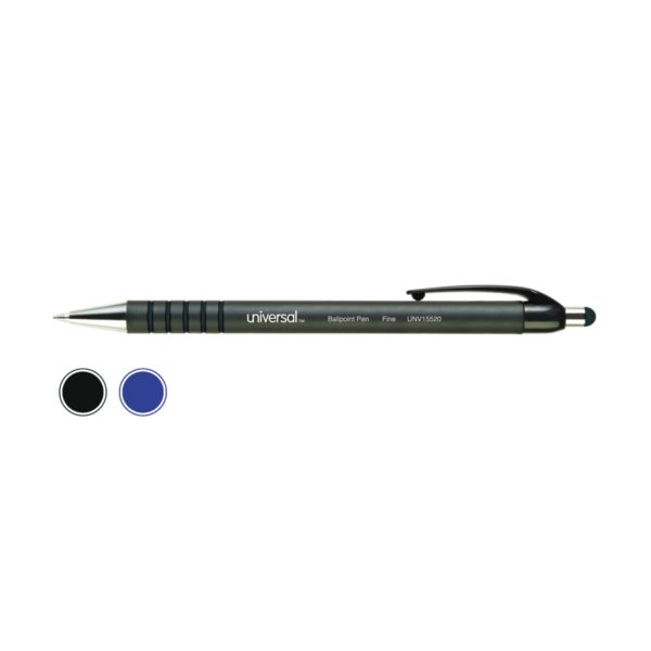 UNV15511 Retractable Ballpoint Pen, Blue Ink, Medium, Dozen