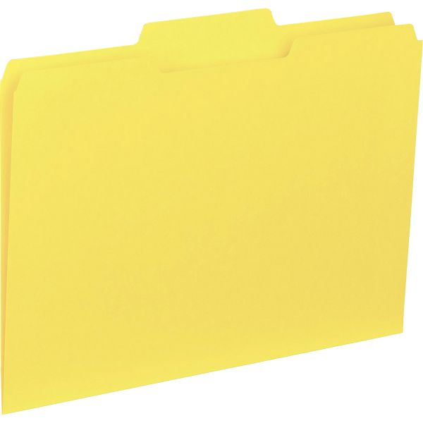 BSN43559 Business Source Yellow Colored File Folders