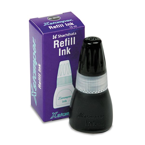 XST22112 Xstamper Refill Ink for Xstamper Stamps, 10ml-Bottle, Black