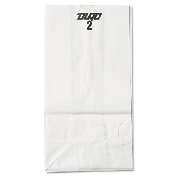 BAGGW2500 General #2 Paper Grocery Bag, 30lb White, Standard 4 5/16 x 2 7/16 x 7 7/8, 500 bags