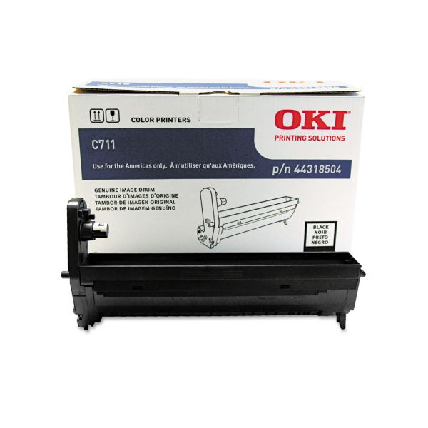 OKI44318504 Oki 44318504 Drum, 20,000 Page-Yield, Black