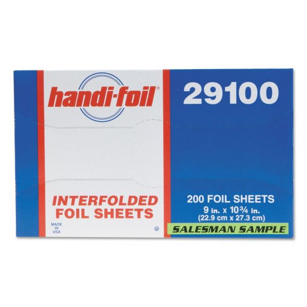 HFA29100 Handi-Foil of America Aluminum Foil Sheets, 10 3/4" x 9", 200/Pack, 12/Carton