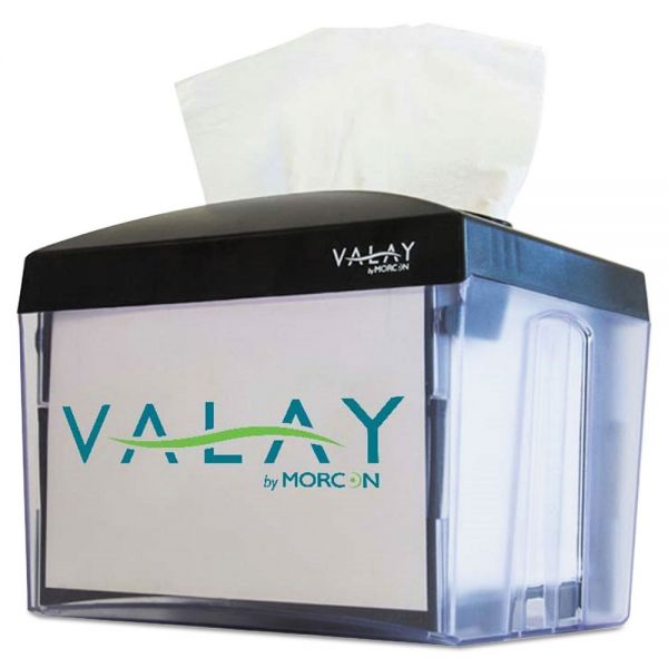 MORNT111EA Morcon Paper Valay Nap Interfolded Napkin Dispenser, 6.14 x 8 x 6 1/2, Black