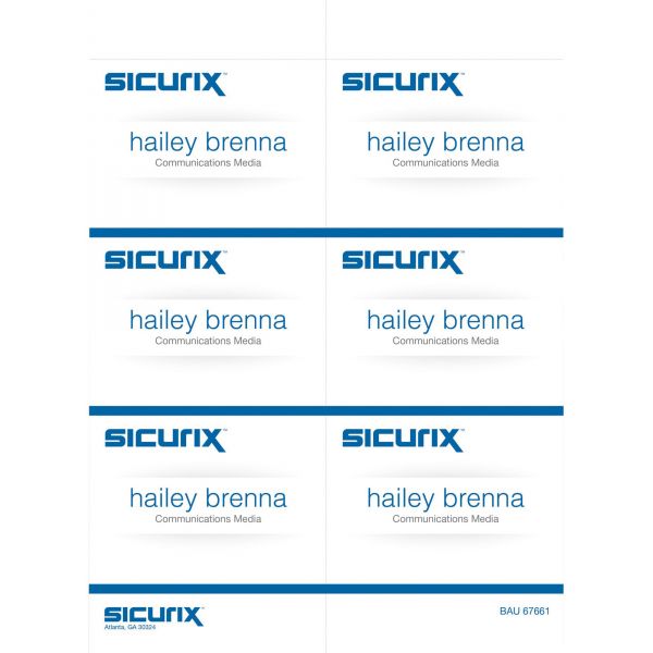BAU67661 Baumgartens Sicurix Name Badge Kit Inserts