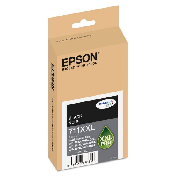 EPST711XXL120 Epson T711XXL120 (711XL) DURABrite Ultra High-Yield Ink, Black