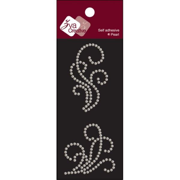 NOTM128965 Self-Adhesive Pearl Embellishments 2.125"X6" Sheet