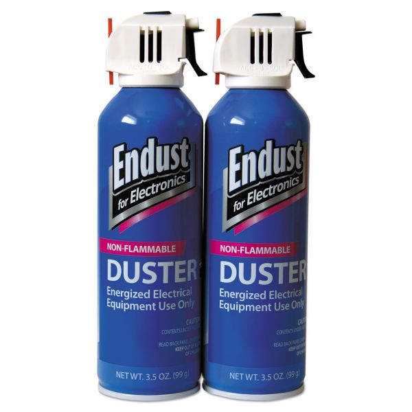 END246050 Endust Non-Flammable Duster with Bitterant, 3.5 oz, 2 Cans/Pack