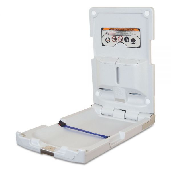 WRLABC300V WORLD DRYER DryBaby Baby Changing Station, Vertical Mount, 19 x 34, Gray