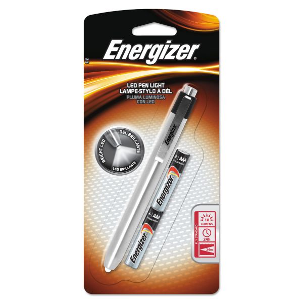 EVEPLED23AEH Energizer Aluminum Pen LED Flashlight, 2 AAA, Black