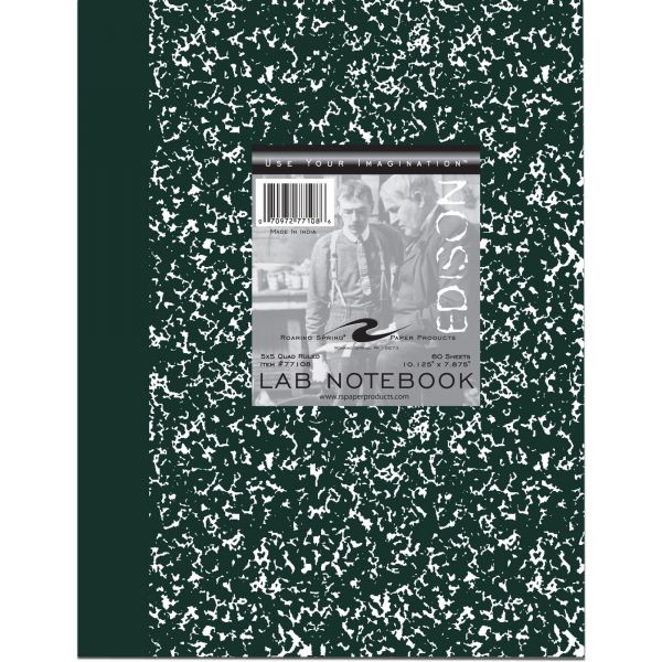 ROA77108 Roaring Spring Black Marble Lab Book