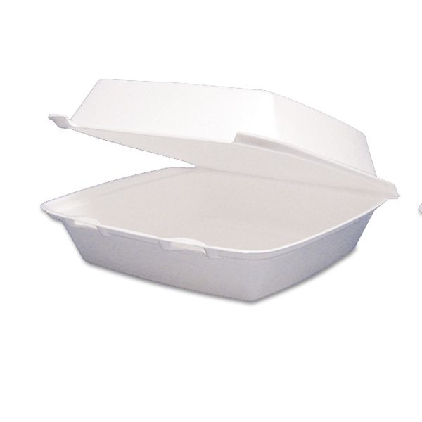 DCC95HT1R Dart Carryout Food Container, Foam Hinged 1-Comp, 9 1/2 x 9 1/4 x 3, 200/Carton