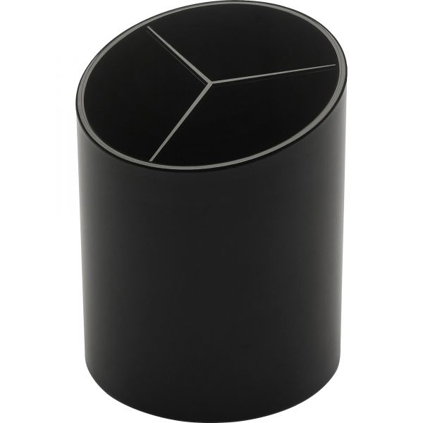 BSN32355 Business Source Large 3-Compartment Plastic Pencil Cup