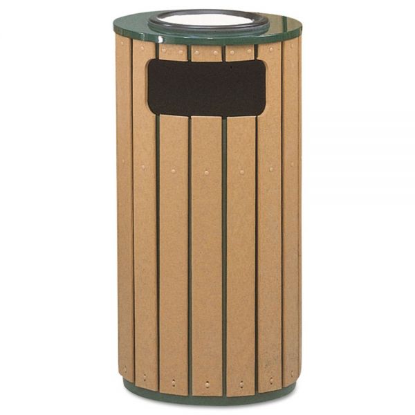 RCPR23SU50PL Rubbermaid Regent 12 Gallon Trash Can With Ashtray Top