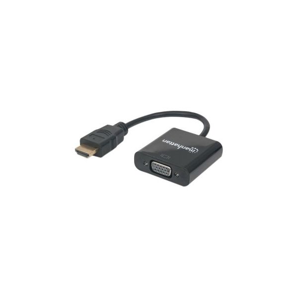 SYNX3923866 Manhattan HDMI Male to VGA Female Converter with Optional USB Micro-B Power Port - Retail Bag