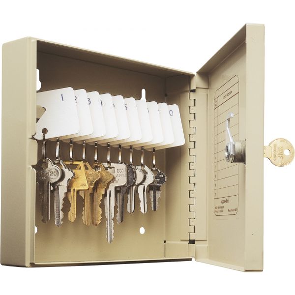 MMF201901003 SteelMaster Uni-Tag Key Cabinet, 10-Key, Steel, Sand, 6 7/8” x 2” x 6 3/4”
