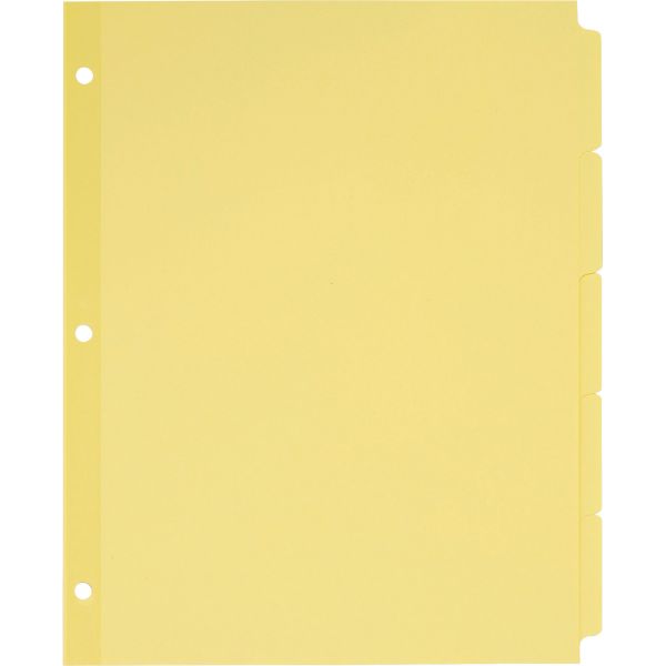 AVE11501 Avery Write-On Plain-Tab Dividers, 5-Tab, Manila Tab, Letter, 36 Sets