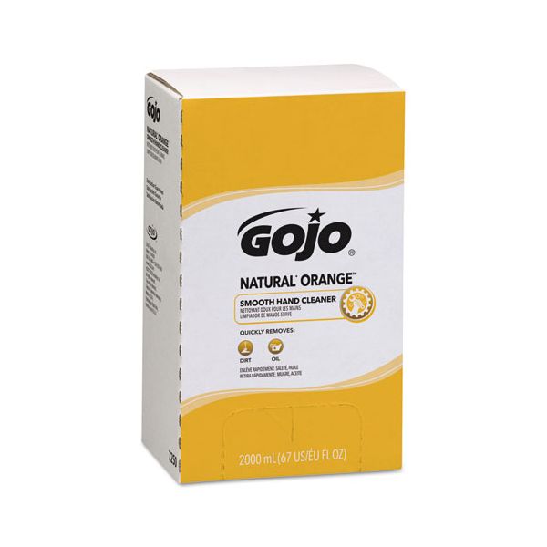 GOJ7250 GOJO NATURAL ORANGE Smooth Lotion Hand Cleaner, 2000 ml Bag-in-Box Refill, 4/Carton
