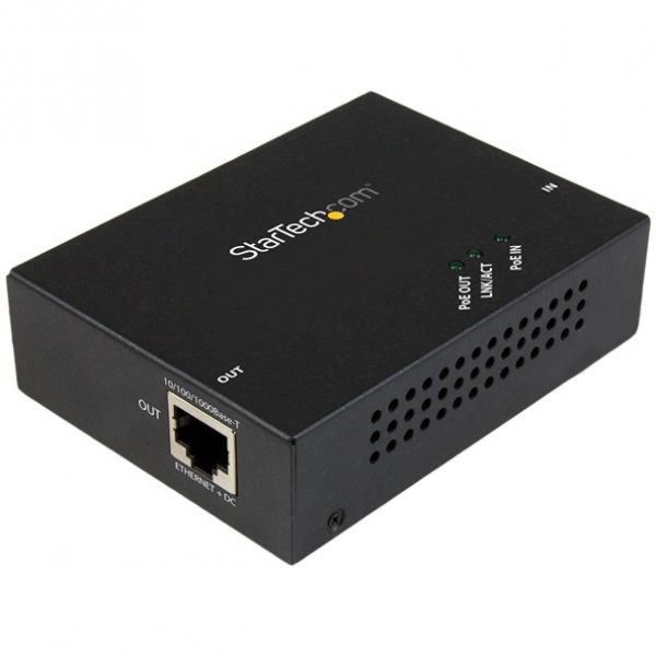 SYNX4216567 StarTech.com Gigabit PoE+ Extender - 802.3at/af - 100m (330ft) - Power over Ethernet Extender - PoE Repeater Network Extender