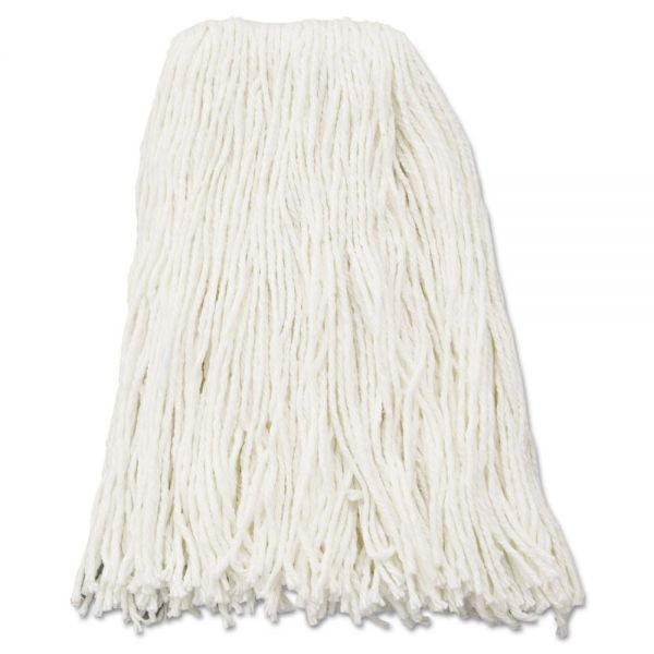 BWK216RCT Boardwalk Premium Cut-End Wet Mop Heads, Rayon, 16oz, White, 12/Carton