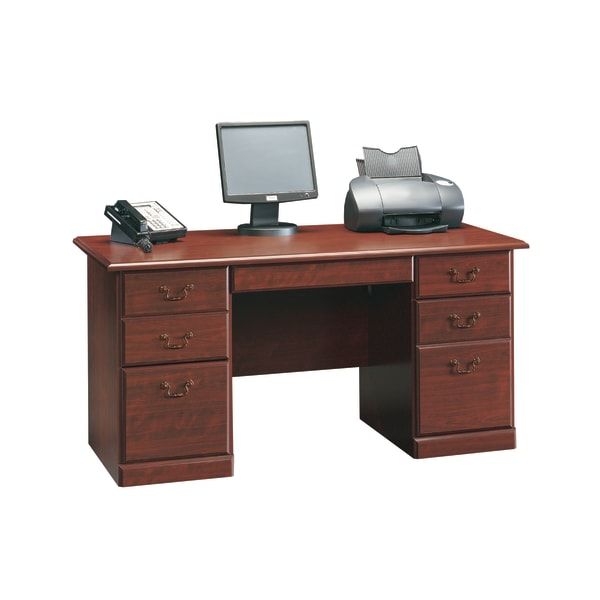Sauder Heritage Hill 60"W Executive Desk, Classic Cherry