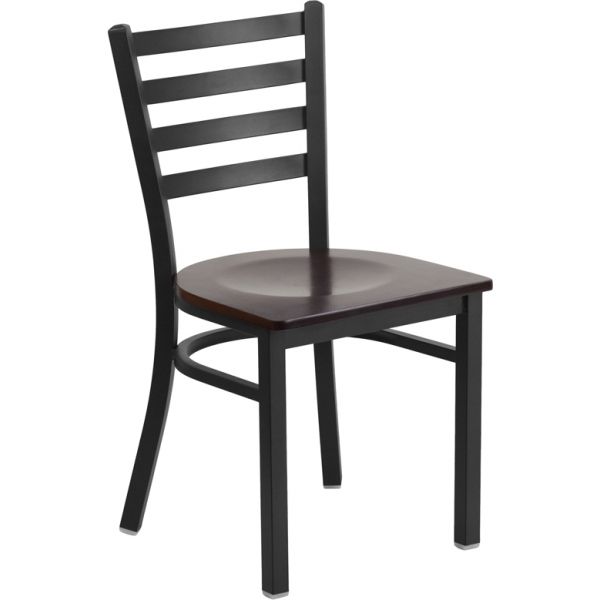 FHFXUDG694BLADWALWGG Flash Furniture HERCULES Series Ladder Back Restaurant Chair