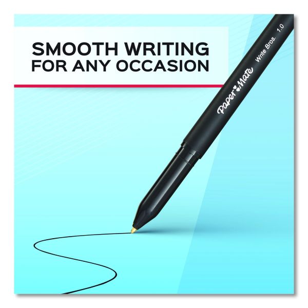 Paper Mate Write Bros. Ballpoint Pen, Stick, Bold 1.2 mm, Blue Ink
