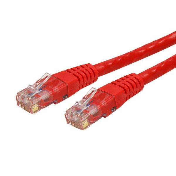 SYNX3471016 StarTech.com 100 ft Cat 6 Red Molded RJ45 UTP Gigabit Cat6 Patch Cable - 100ft Patch Cord