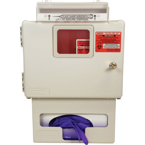 CVDSSGB10056H Covidien Sharps 5 Quart Wall Mount In-Room Cabinet