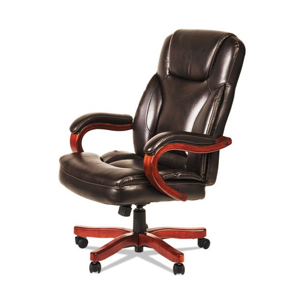 ALETS4159W Alera Alera Transitional Series Executive Wood Chair, Chocolate Marble