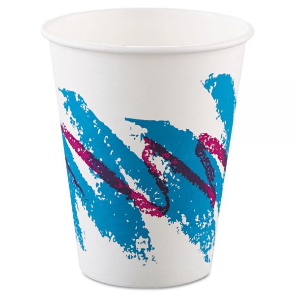 SCC378JZJ Dart Jazz Paper Hot Cups, 8oz, Polycoated, 50/Bag, 20 Bags/Carton
