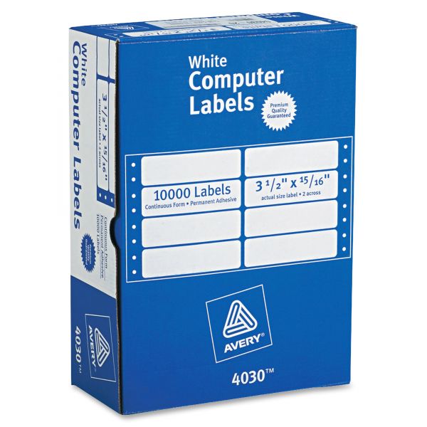 AVE4030 Avery Mailing Labels for Pin Fed Printers