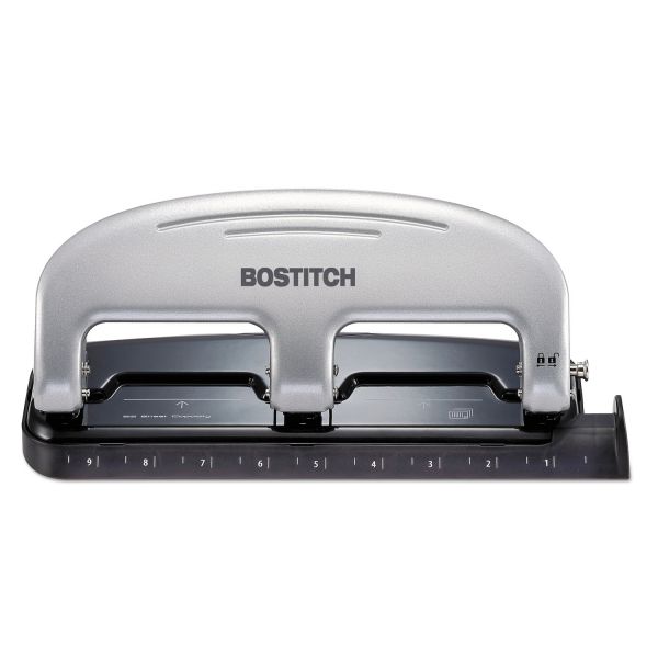 ACI2220 PaperPro inPRESS Three-Hole Punch, 20-Sheet Capacity, Black/Silver