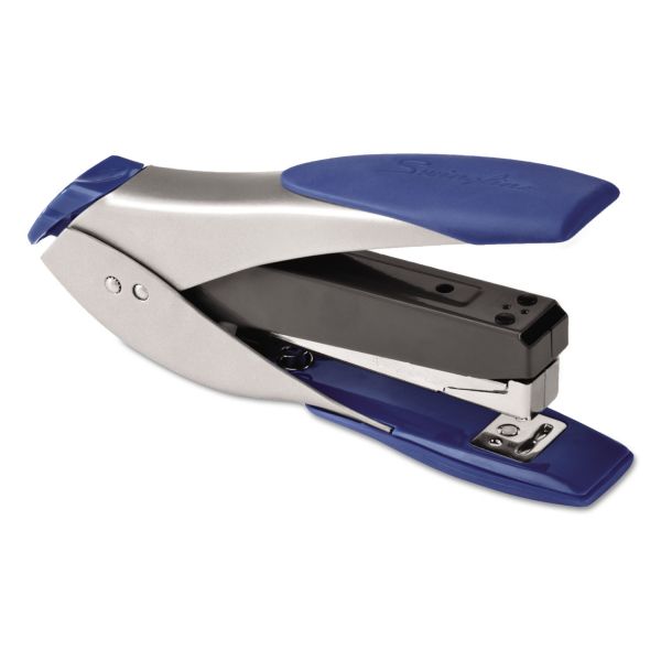 SWI66532 Swingline SmartTouch Compact Stapler, Half Strip, 25-Sheet Capacity, Silver/Blue