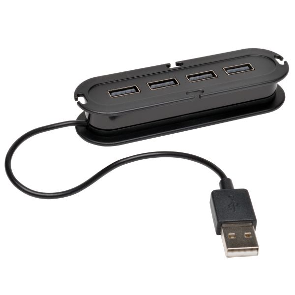 TRPU222004R Tripp Lite U222-004-R 4-Port USB 2.0 Ultra-Mini Hub, Black