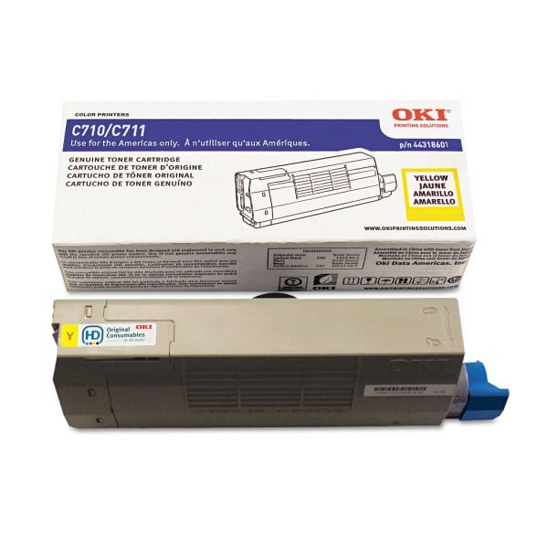 OKI44318601 Oki 44318601 Toner, 11,500 Page-Yield, Yellow