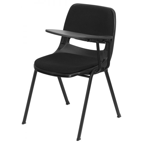 FHFRUTEO101PADLTABGG Flash Furniture Padded Ergonomic Shell Chair with Left Handed Flip-Up Tablet Arm