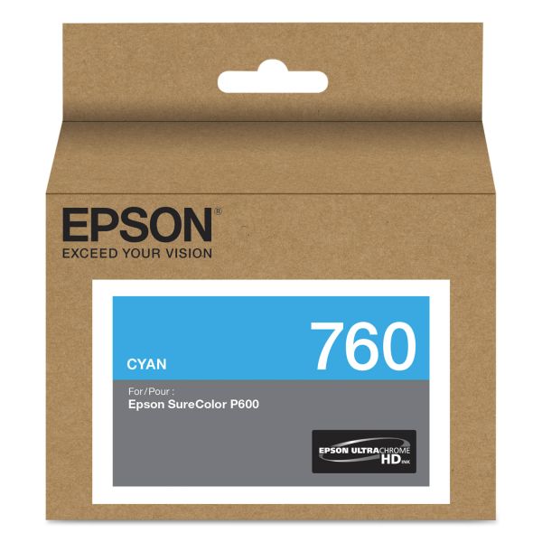 EPST760220 Epson T760220 (760) UltraChrome HD Ink, Cyan