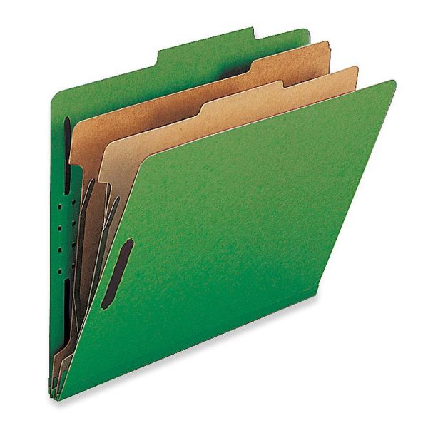 NATSP17226 Nature Saver Green 2-Divider Classification Folders