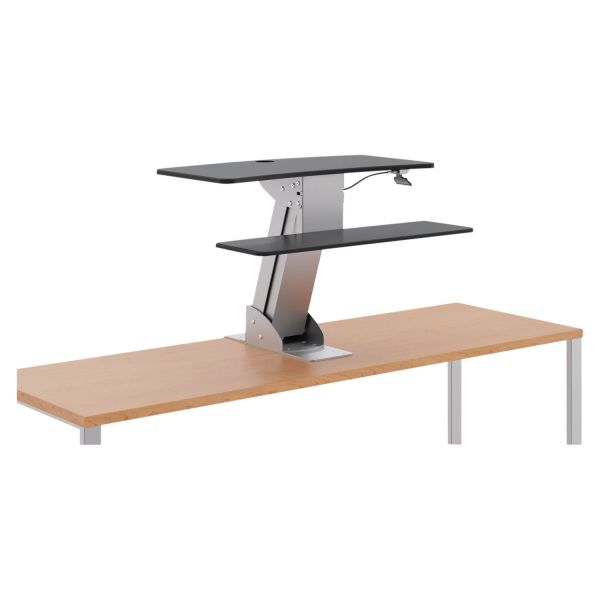HONS1100 HON Directional Desktop Sit-to-Stand Riser without Monitor Arm, Silver/Black