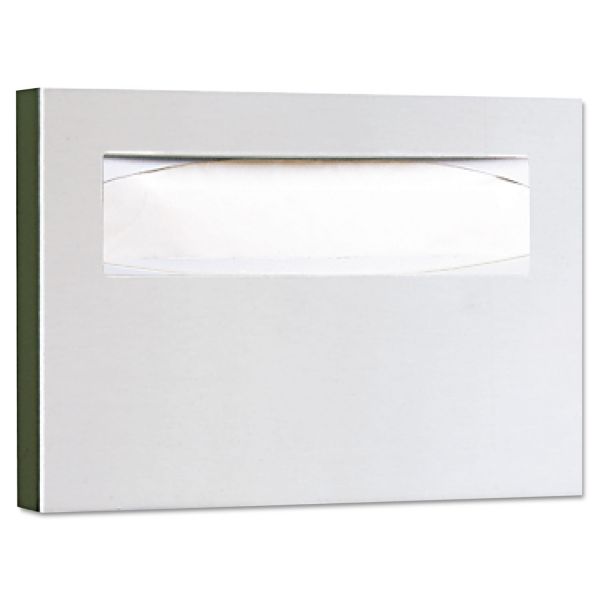 BOB221 Bobrick Stainless Steel Toilet Seat Cover Dispenser, 15 3/4 x 2 x 11, Satin Finish
