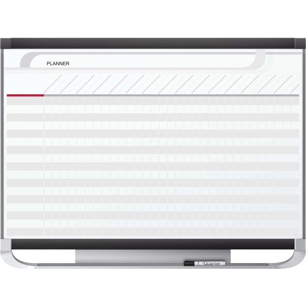 QRTPP32P2 Quartet Prestige 2 Total Erase Project Planning Board, 36 x 24, Graphite Frame