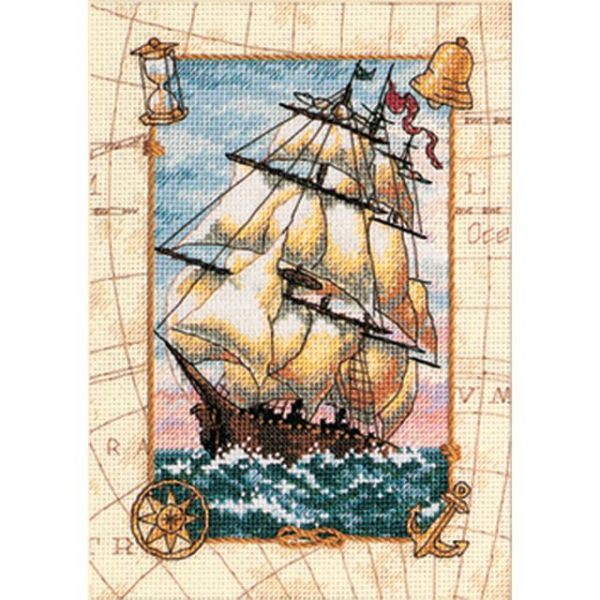 NOTM238265 Dimensions Gold Petite Voyage At Sea Counted Cross Stitch Kit