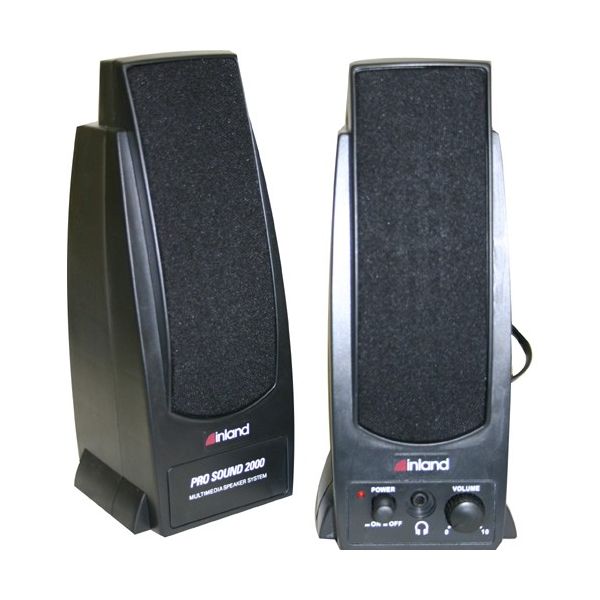 SYNX3380115 Inland Products Pro Sound 2000 2.0 Speaker System - 7.2 W RMS - Black