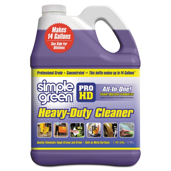 SMP13421 Simple Green Pro HD Heavy-Duty Cleaner, Unscented, 1 gal Bottle, 4/Carton