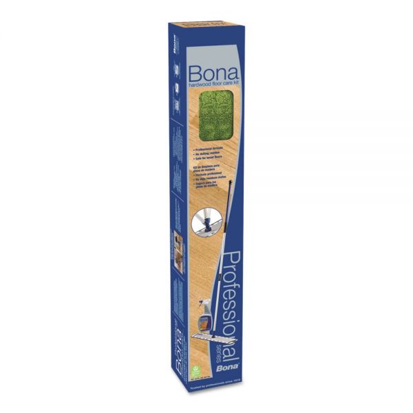 BNAWM710013399 Bona Hardwood Floor Care Kit, 18" Head, 72" Handle, Blue