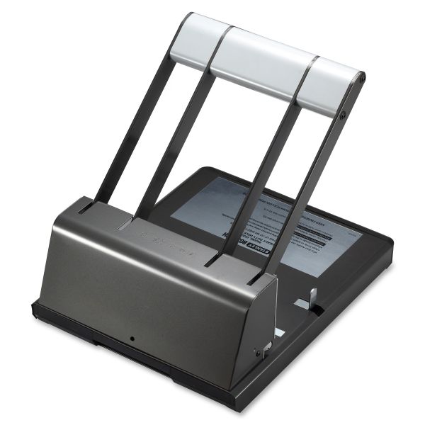 BOS03200 Bostitch 160-Sheet Antimicrobial Protected Xtreme Duty 2-3 Hole Punch, Black/Silver