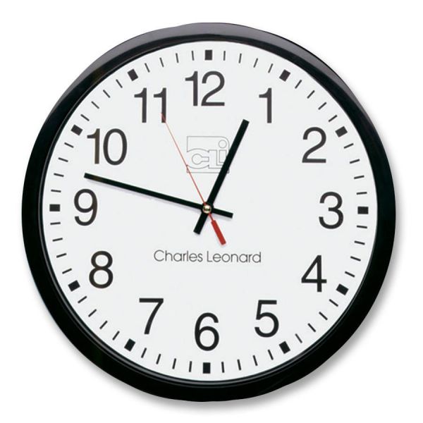 LEO76820 CLI 12" Quartz Wall Clock