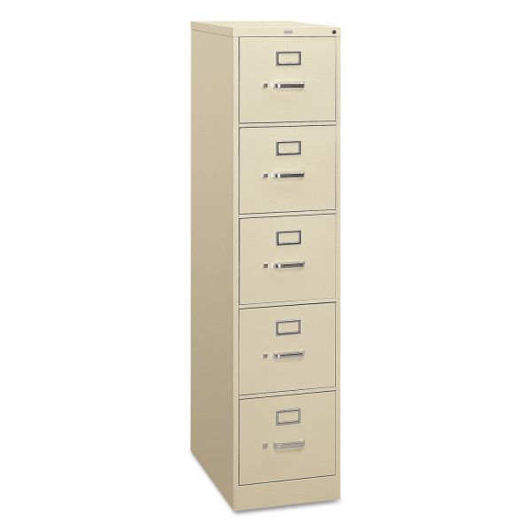 HON315PL HON 310 Series Five-Drawer, Full-Suspension File, Letter, 26-1/2d, Putty